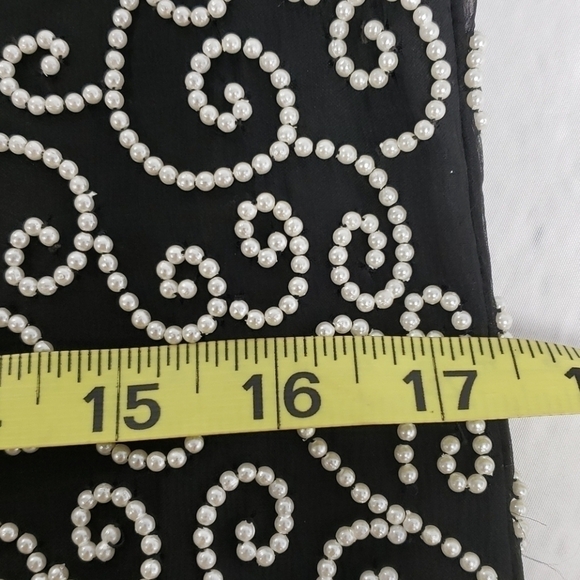 Vintage Laurence Kazar Pearl Beaded Black Top EUC - Picture 15 of 15